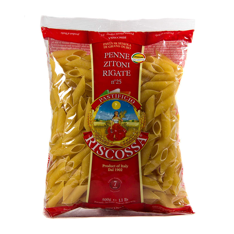 Riscossa Penne Zitoni Rigate Pasta #25 - 500g