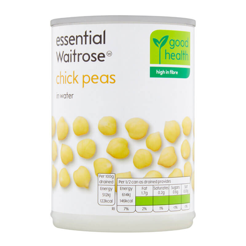Essential Waitrose Chickpeas In Water 400g