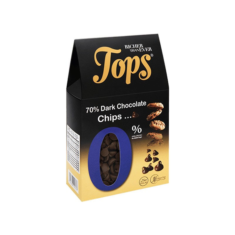 Tops Sugar Free 70% Dark Chocolate Chips 175g