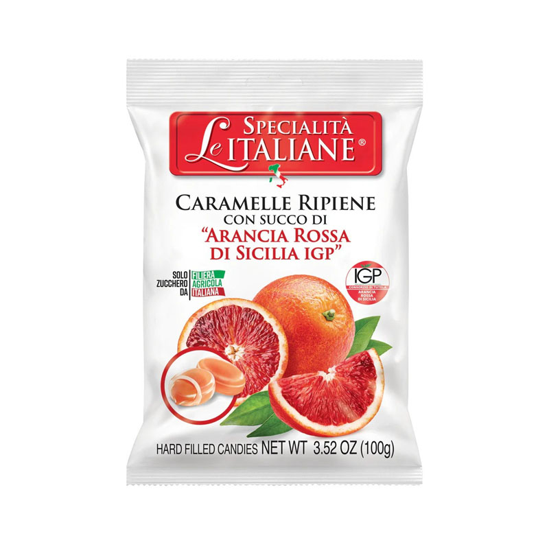 Cnd Gluten Free Red Orange Filled Candies 100g