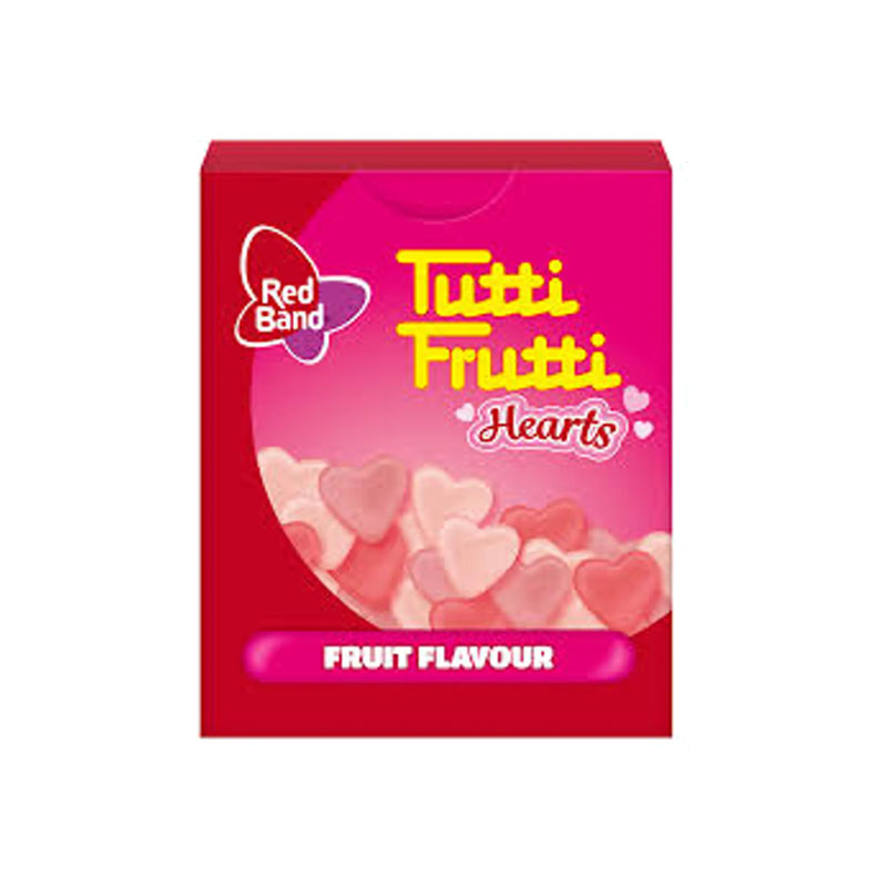 Red Band Tutti Frutti Hearts Candy 18g
