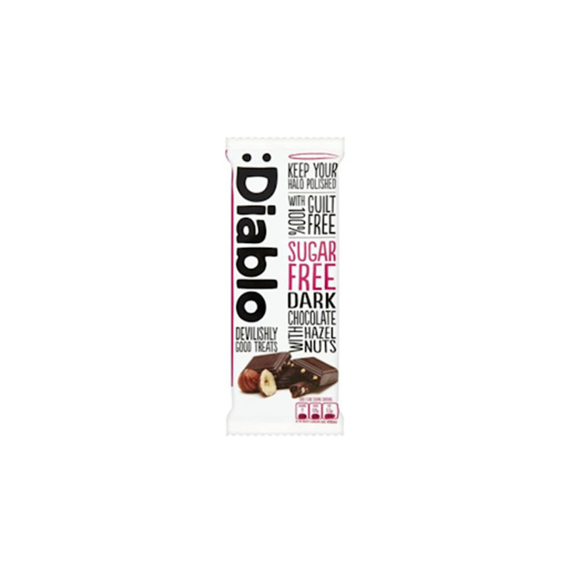 Diablo Sugar Free Dark Chocolate & Hazelnuts 85g