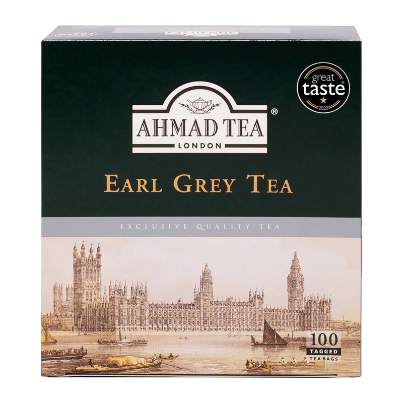 Ahmad Tea Earl Grey Tea 100 Foil Bags