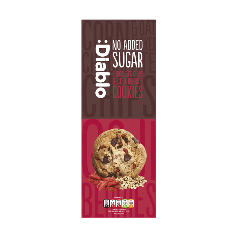 Diablo Choc Chip & Goji Berry Cookies 135g
