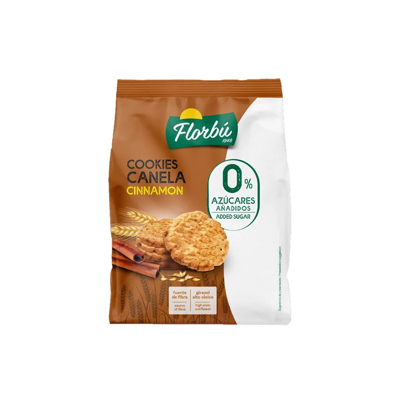 Florbu Zero Added Sugar Mini Cinnamon Canela Cookies 130g