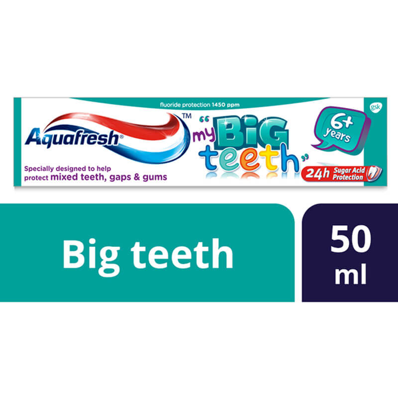 Aquafresh Big Teeth Toothpaste 50ml (6plus Years)