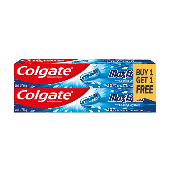 Colgate Max Fresh Gel Toothpaste Cool Mint 75 ml x 2pcs