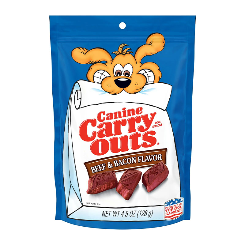 Canine Carry Outs Beef & Bacon Flavor Dog Treats 128g