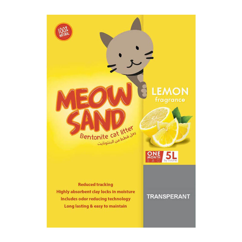 Meow Sand Lemon Scented Clumping Cat Litter 5L