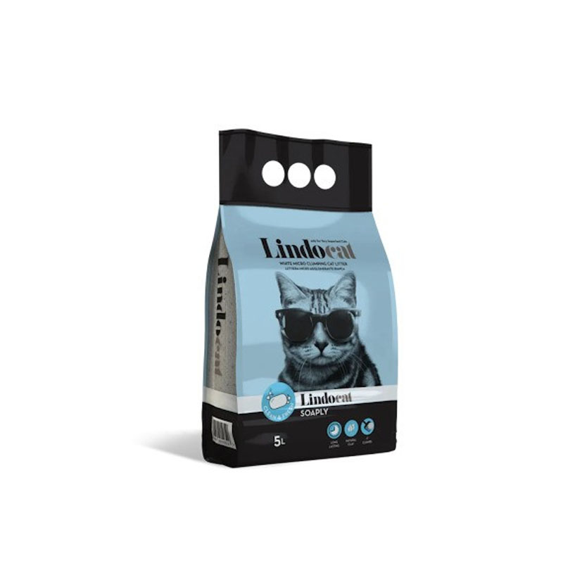 Lindocat Soaply White Clumping Litter with a Clean Scent 5L