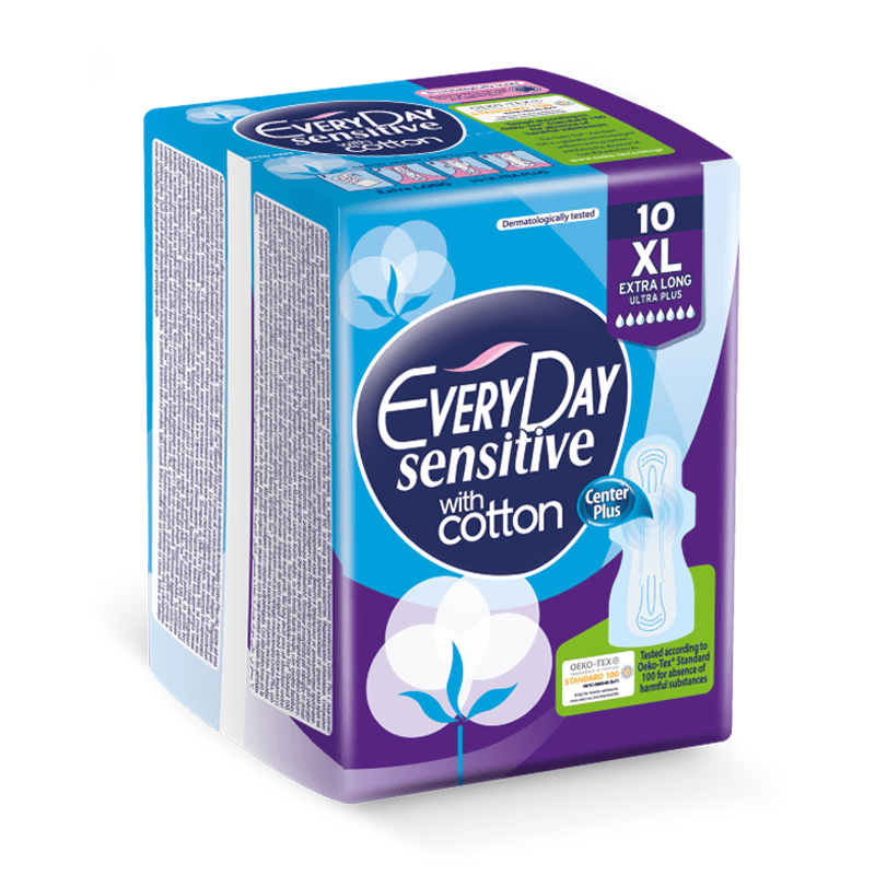 EveryDay Ultra Plus Sensitive with cotton Extra Long 10 Pcs
