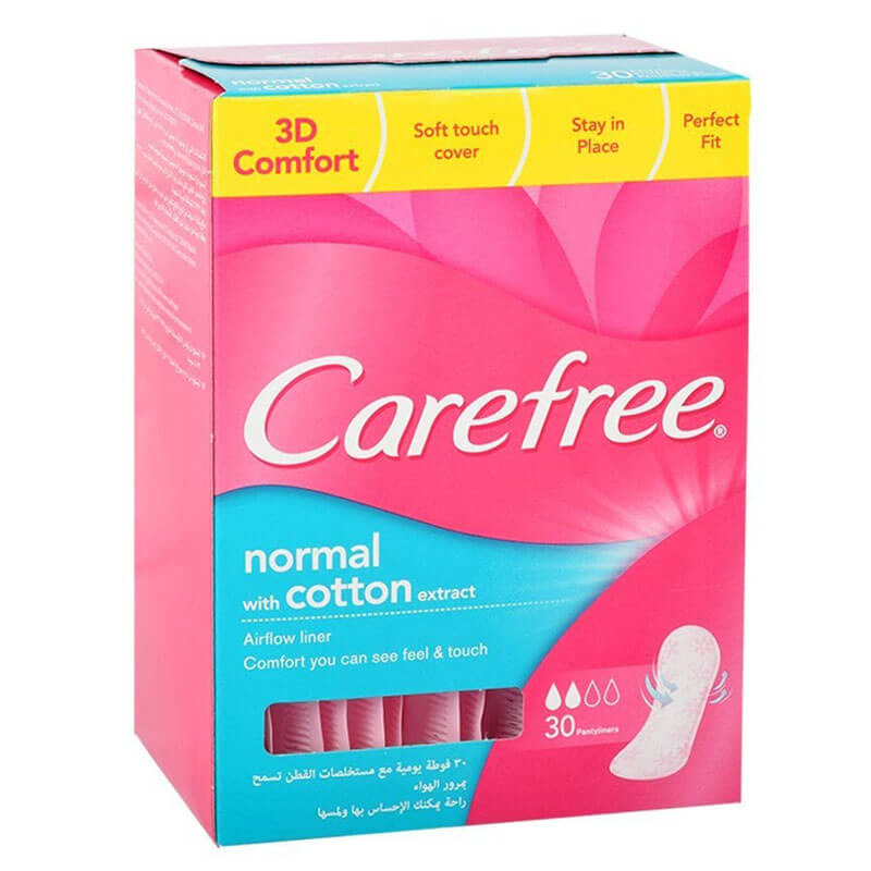 Carefree Cotton Feel Pantyliners 30 Pcs