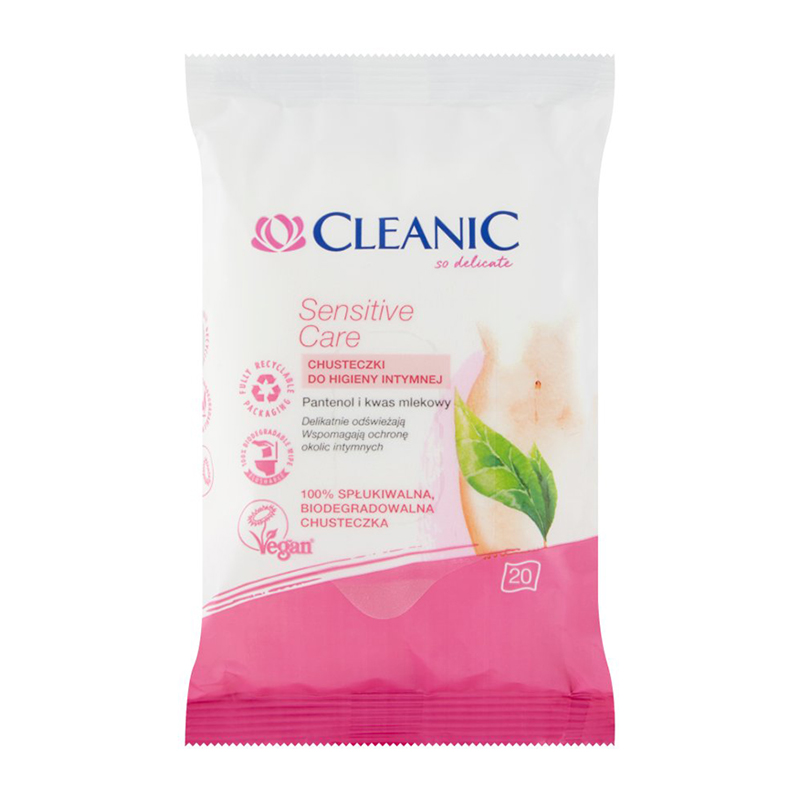 Cleanic Sensitive Care Intimate Wipes 20pcs