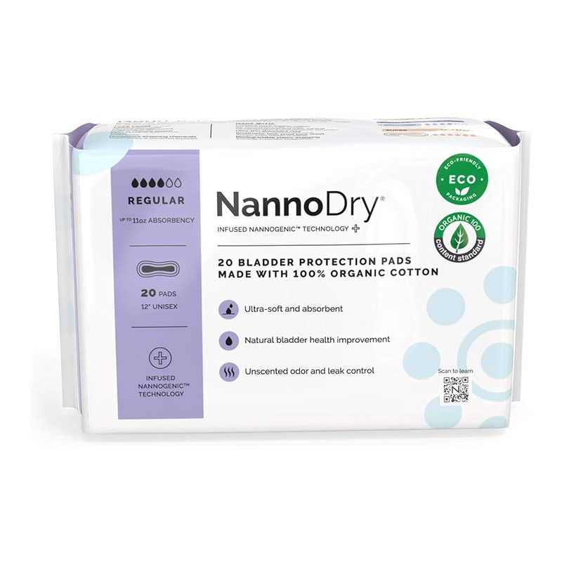 Nanodry Natural Incontinence Regular Pads 20pcs