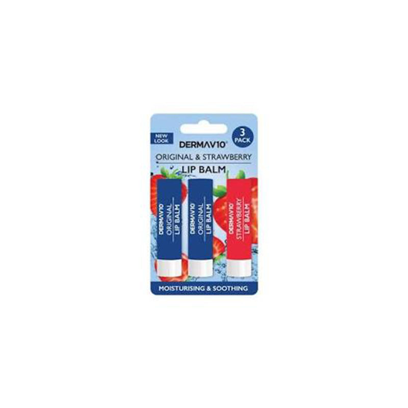 Drema V10 Lip Care Balm 2Psc Original & 1Pcs Strawberry
