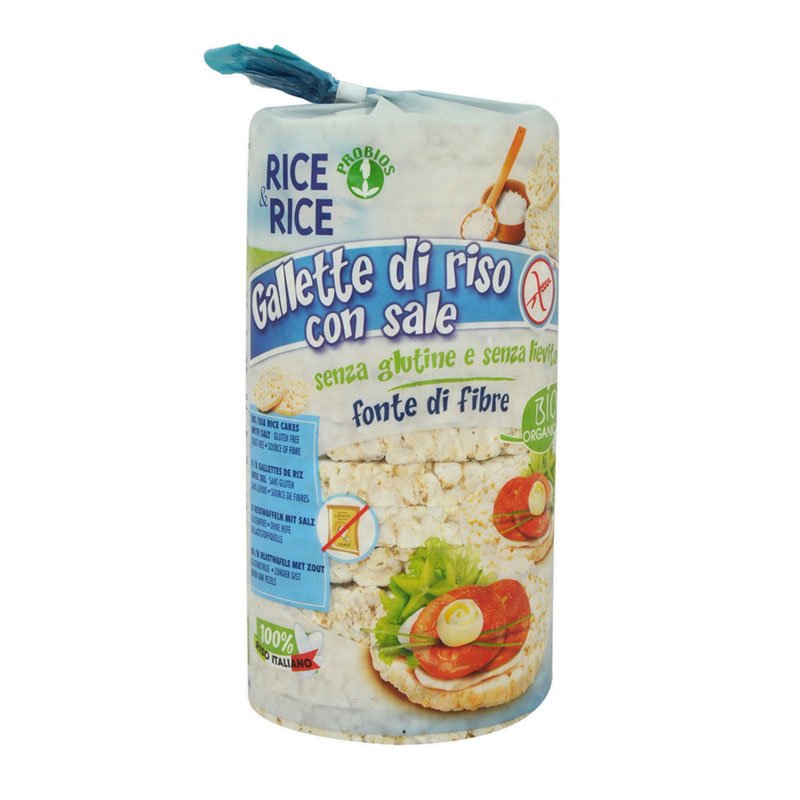 Probios Rice & Rice Gluten Free Rice Cakes with Salt 100g