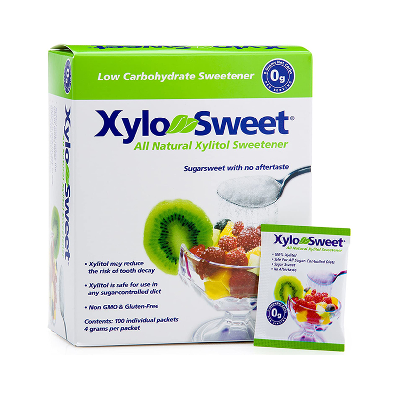 XyloSweet Non-GMO Xylitol Sweetener 100Pcs x 4g