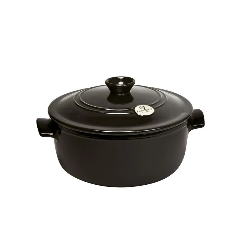 Emile Henry Round Stewpot 4L, Charcoal