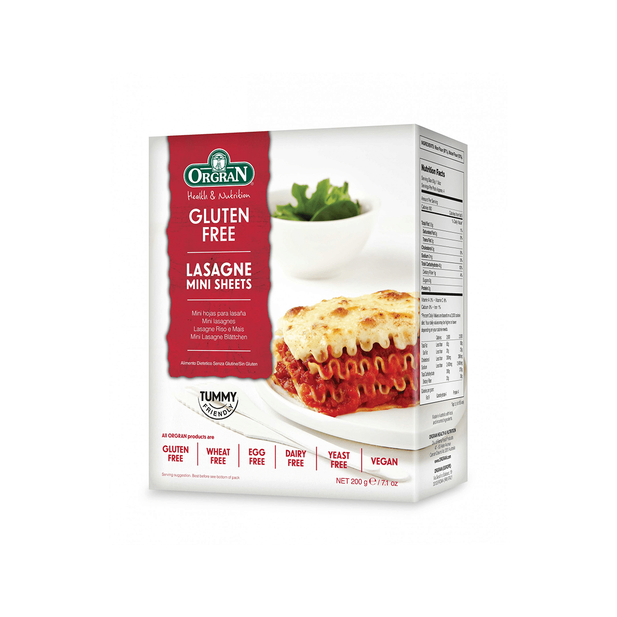 Orgran Lasagne Mini Sheets 200g
