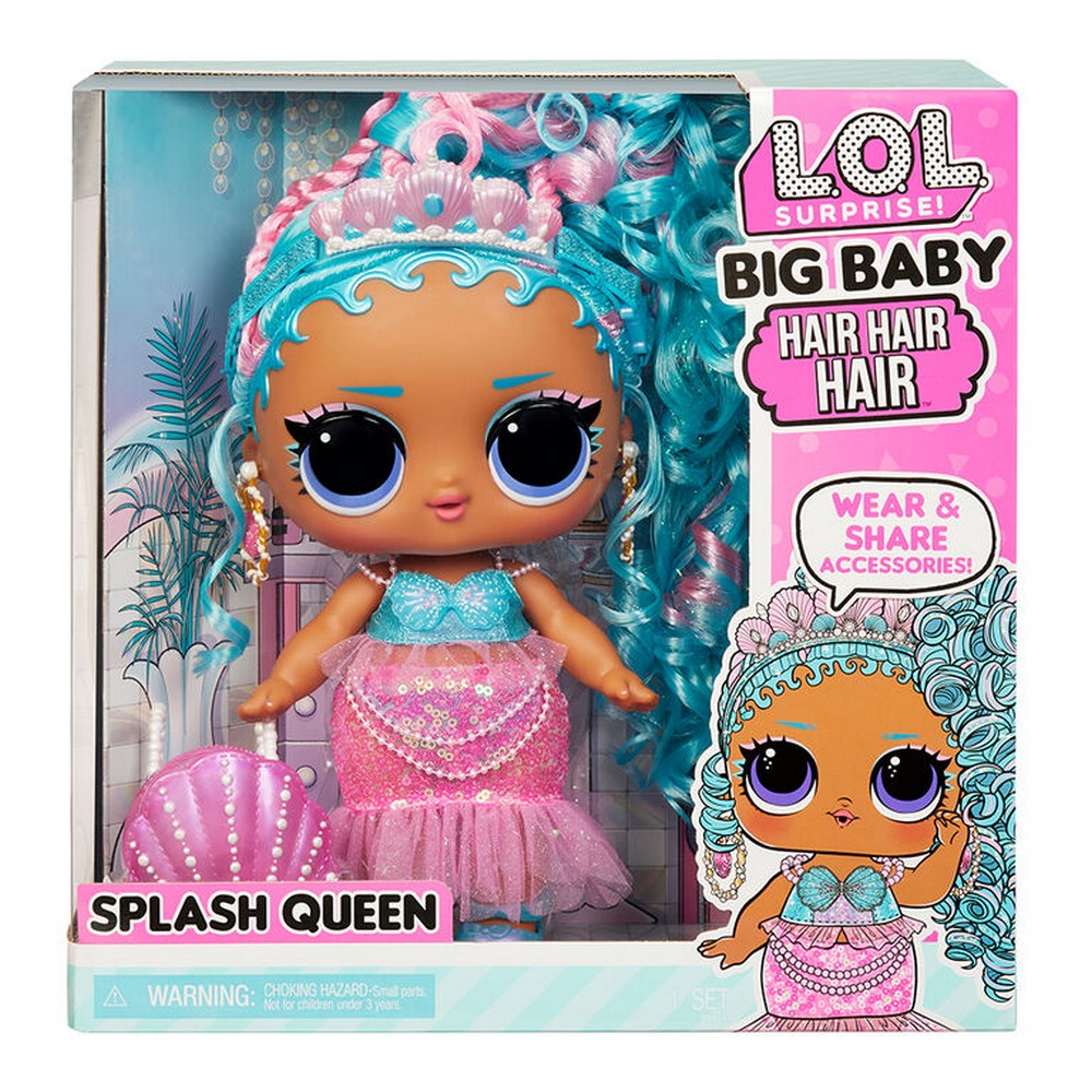 LOL Surprise Big Baby Hair Hair Hair Large 11" Splash Queen Doll
