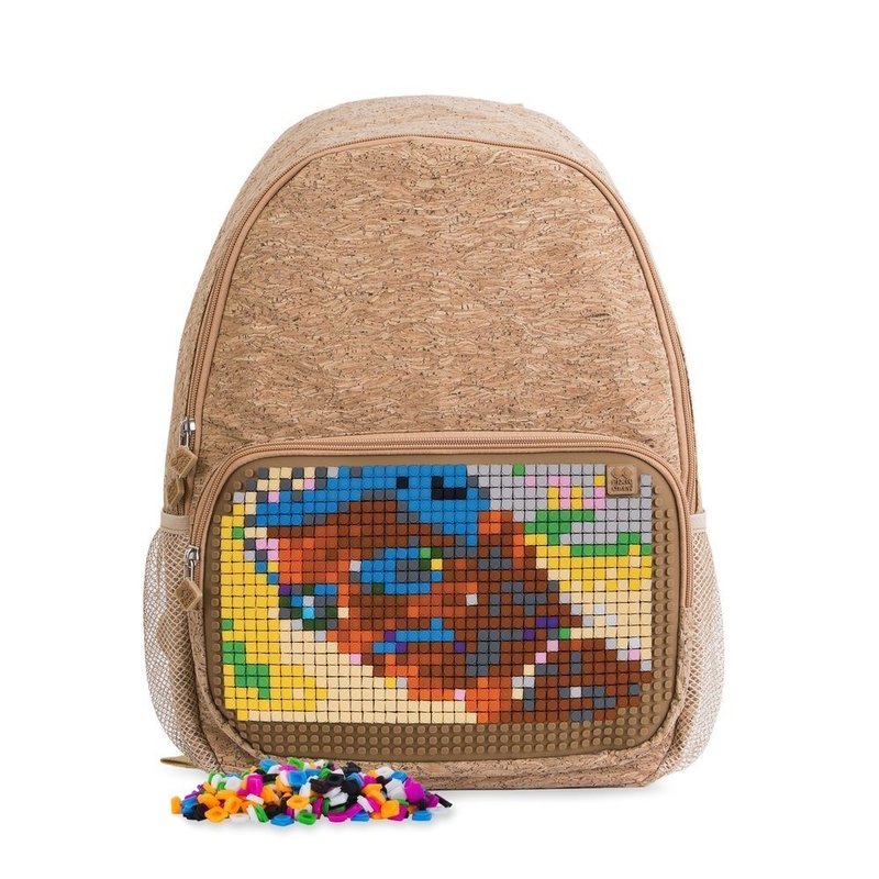Pixie Crew Creative Pixelated Backpack Brown/Cork