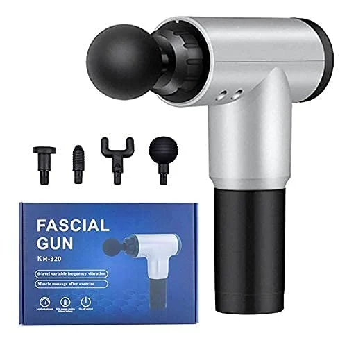 جهاز مساج متعدد الوظائف لكامل الجسم Fascial Gun Massager مع 4 رؤوس